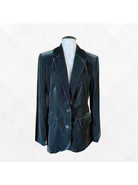 A New Day Velvet Jacket • XS • Green • NWT • WJK-100025